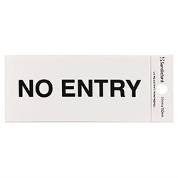 SANDLEFORD SIGNS SELF ADHESIVE 100x50mm No Entry